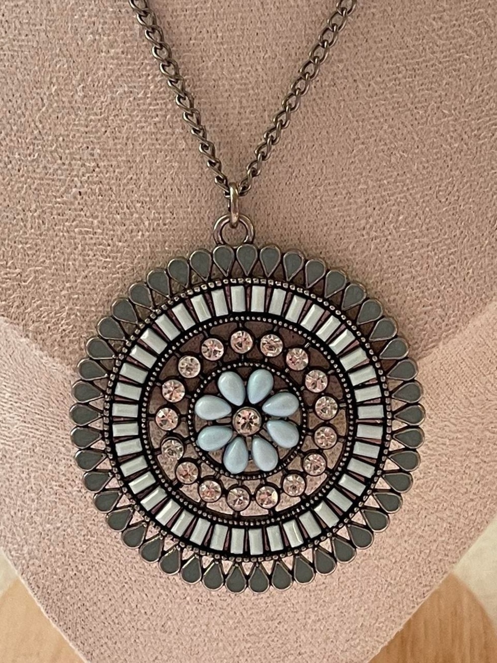 Bohemian Medallion Statement Necklace - Picture 4 of 5